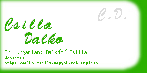 csilla dalko business card